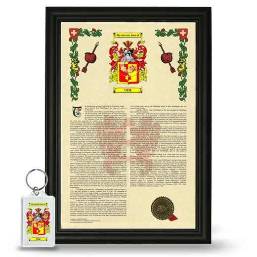Ulrik Framed Armorial History and Keychain - Black