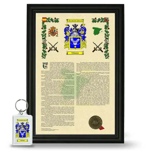 Urbanos Framed Armorial History and Keychain - Black