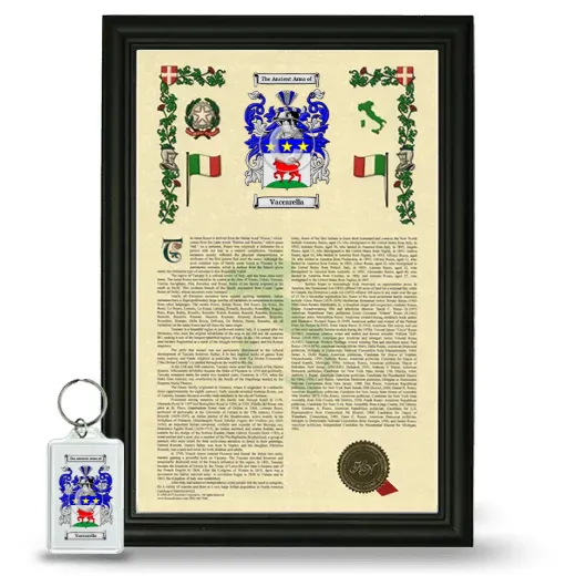 Vaccarella Framed Armorial History and Keychain - Black