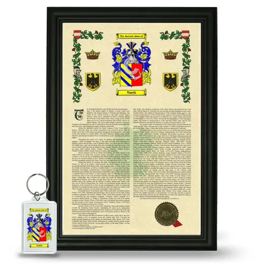 Vaeth Framed Armorial History and Keychain - Black