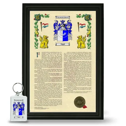Vagel Framed Armorial History and Keychain - Black