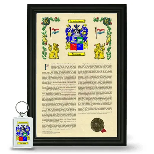Van'doorn Framed Armorial History and Keychain - Black