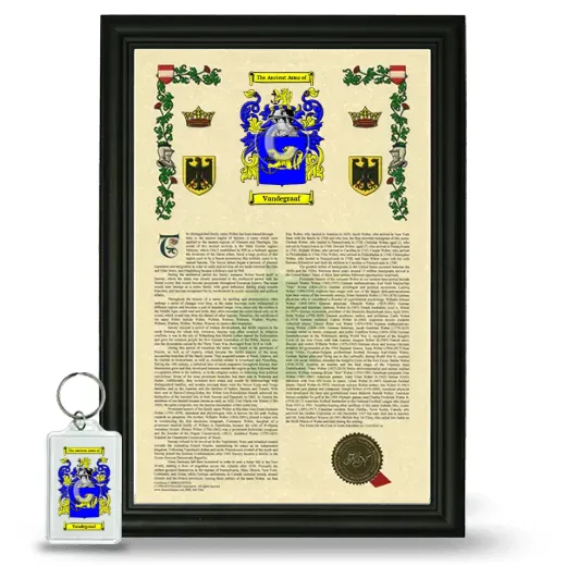 Vandegraaf Framed Armorial History and Keychain - Black