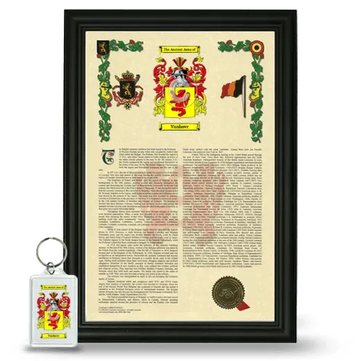 Vanhove Framed Armorial History and Keychain - Black