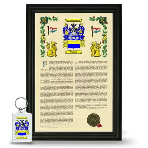 Vanlaan Framed Armorial History and Keychain - Black