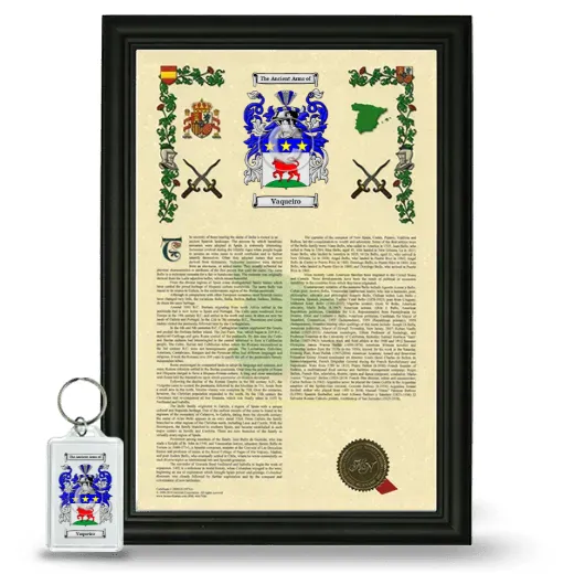 Vaqueiro Framed Armorial History and Keychain - Black