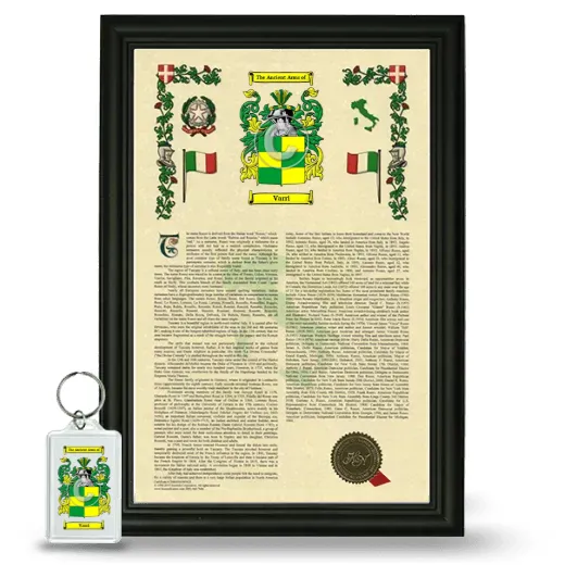 Varri Framed Armorial History and Keychain - Black