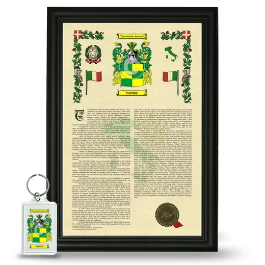 Varriale Framed Armorial History and Keychain - Black