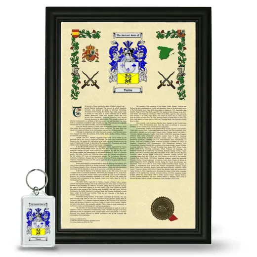Varro Framed Armorial History and Keychain - Black