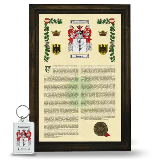 Vennere Framed Armorial History and Keychain - Brown