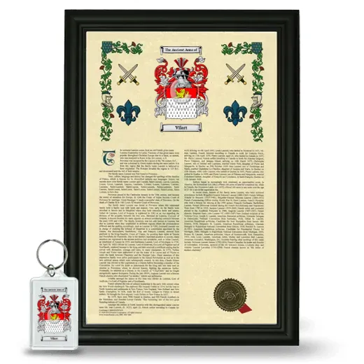 Vilart Framed Armorial History and Keychain - Black