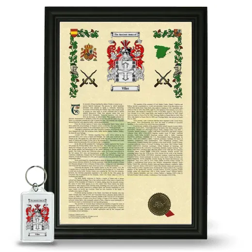 Vilas Framed Armorial History and Keychain - Black
