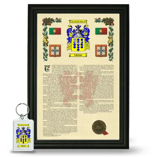 Villafañe Framed Armorial History and Keychain - Black