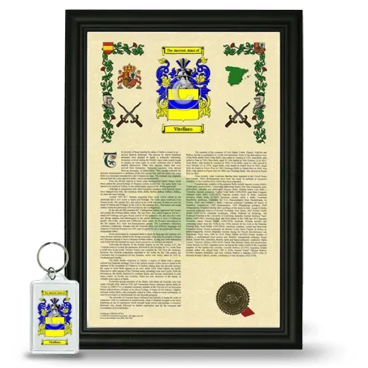 Vitellaro Framed Armorial History and Keychain - Black