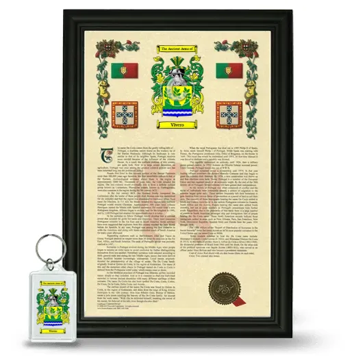 Vivero Framed Armorial History and Keychain - Black