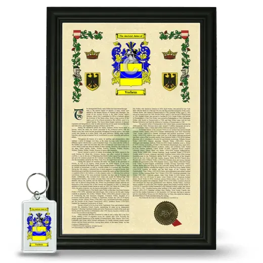 Vochem Framed Armorial History and Keychain - Black