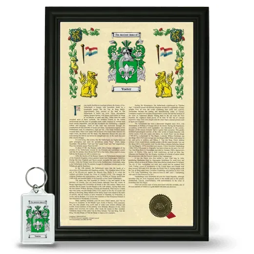 Voeter Framed Armorial History and Keychain - Black