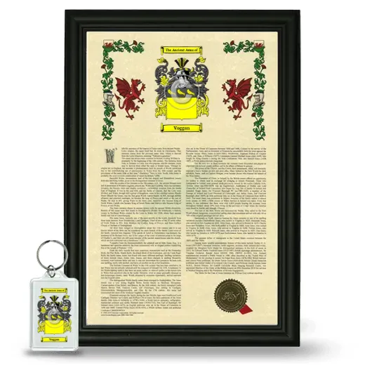 Voggan Framed Armorial History and Keychain - Black
