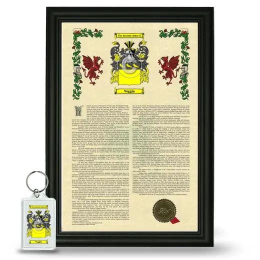 Voggin Framed Armorial History and Keychain - Black