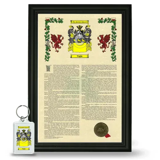 Vogin Framed Armorial History and Keychain - Black
