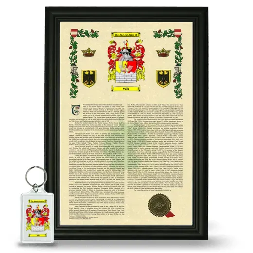 Volk Framed Armorial History and Keychain - Black