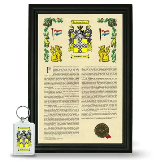 Vorderstrasse Framed Armorial History and Keychain - Black