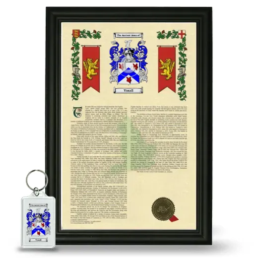 Voxall Framed Armorial History and Keychain - Black