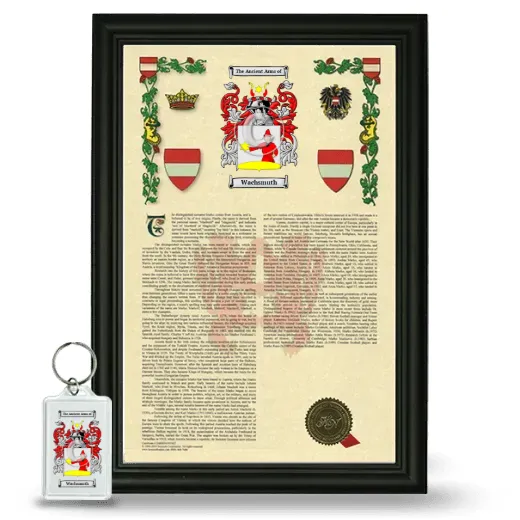 Wachsmuth Framed Armorial History and Keychain - Black