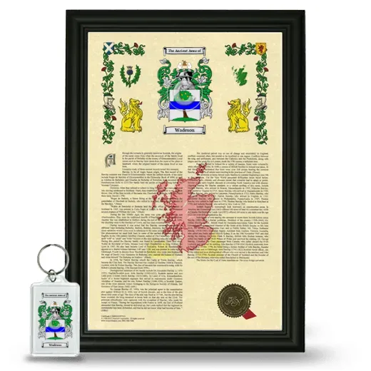 Wadeson Framed Armorial History and Keychain - Black