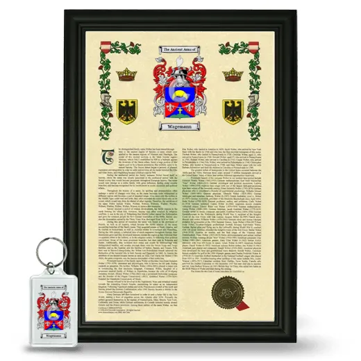 Wagemann Framed Armorial History and Keychain - Black