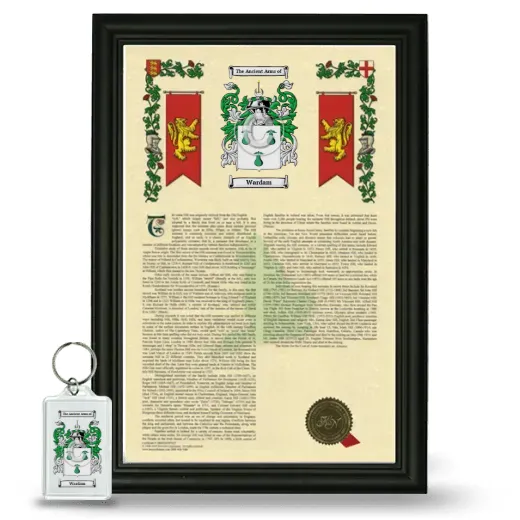 Wardam Framed Armorial History and Keychain - Black