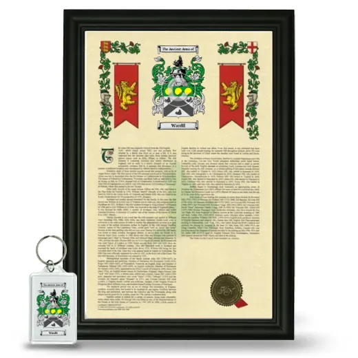 Wardil Framed Armorial History and Keychain - Black