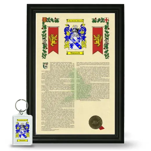 Warmouth Framed Armorial History and Keychain - Black
