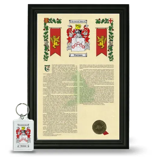Wartman Framed Armorial History and Keychain - Black