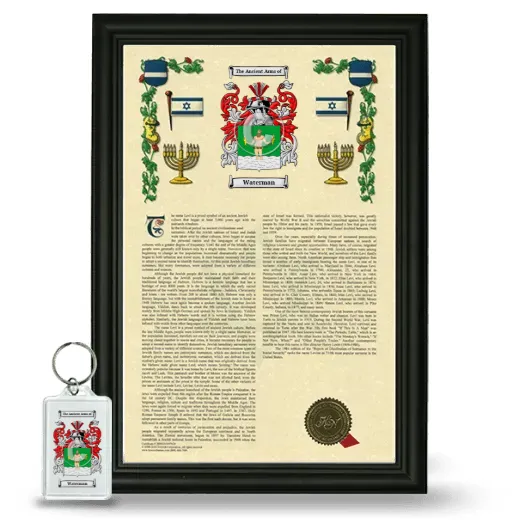Waterman Framed Armorial History and Keychain - Black