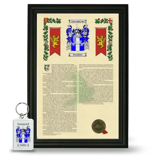Wauddord Framed Armorial History and Keychain - Black
