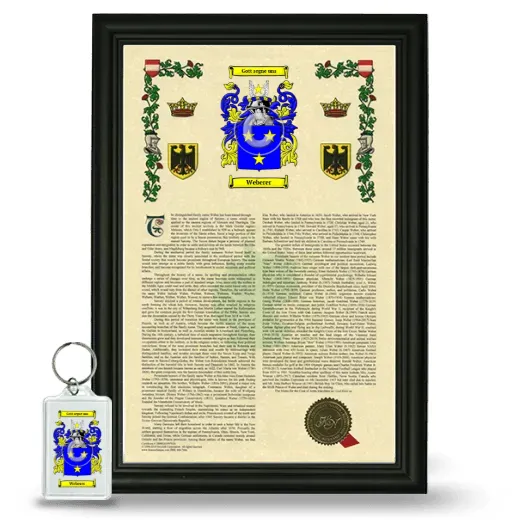 Weberer Framed Armorial History and Keychain - Black
