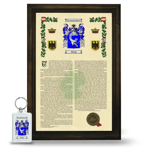Weerp Framed Armorial History and Keychain - Brown