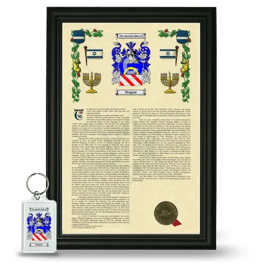 Wegner Framed Armorial History and Keychain - Black