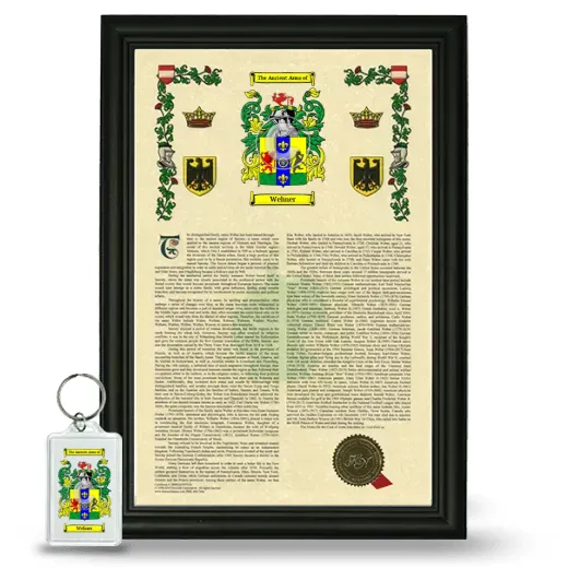Wehner Framed Armorial History and Keychain - Black