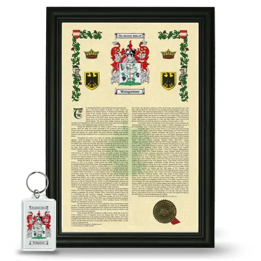 Weingartner Framed Armorial History and Keychain - Black