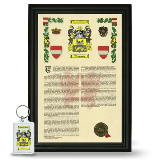 Weinmann Framed Armorial History and Keychain - Black