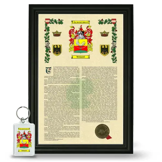 Weinzerl Framed Armorial History and Keychain - Black