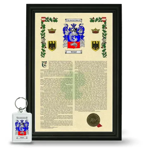 Weisel Framed Armorial History and Keychain - Black