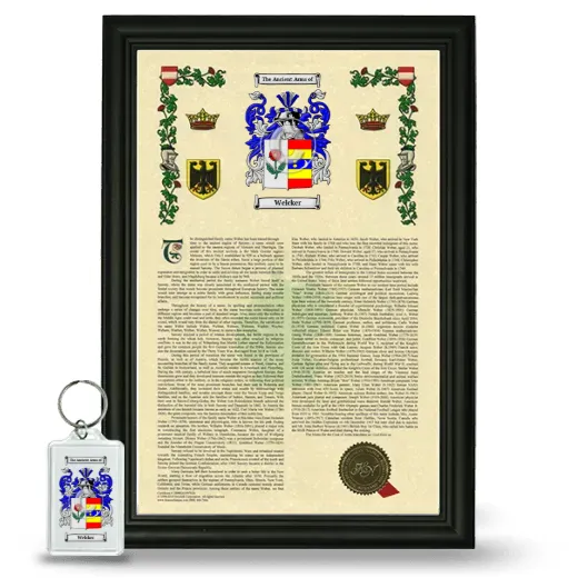 Welcker Framed Armorial History and Keychain - Black
