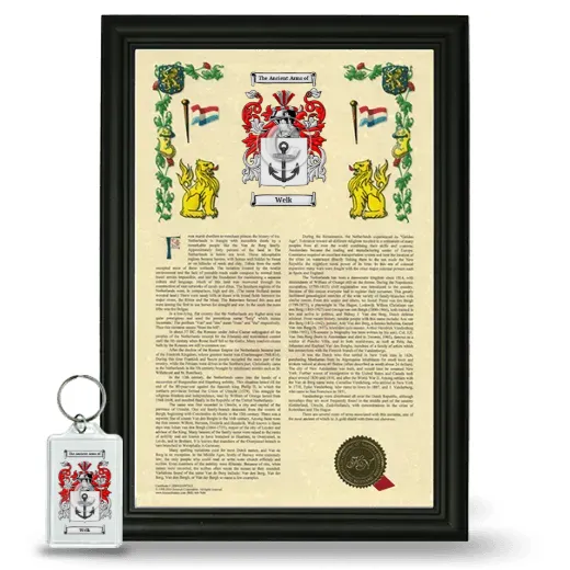 Welk Framed Armorial History and Keychain - Black
