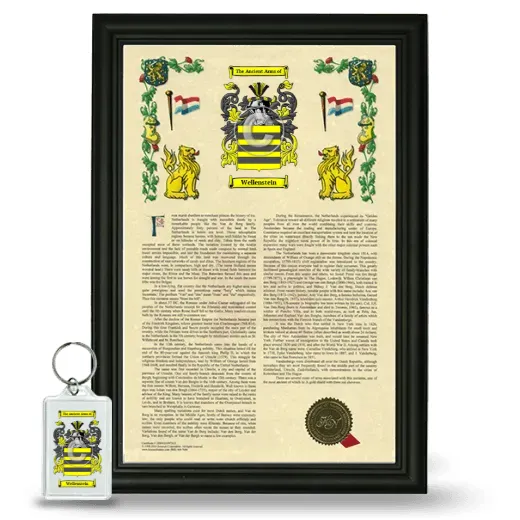 Wellenstein Framed Armorial History and Keychain - Black