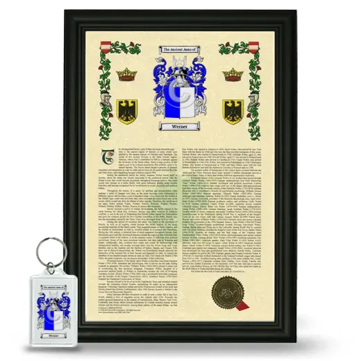 Werner Framed Armorial History and Keychain - Black