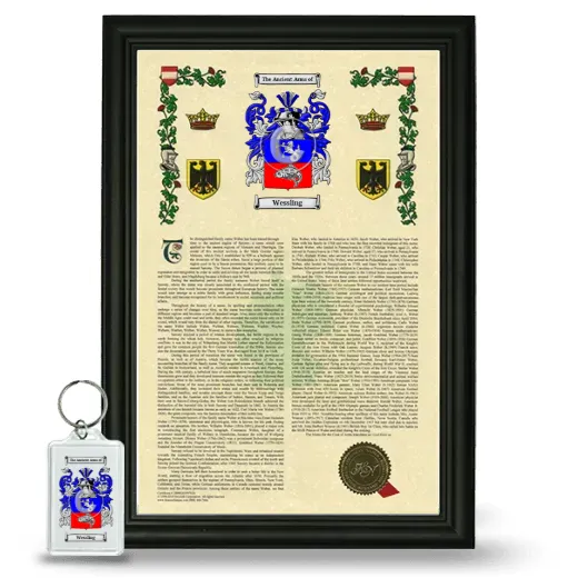 Wessling Framed Armorial History and Keychain - Black