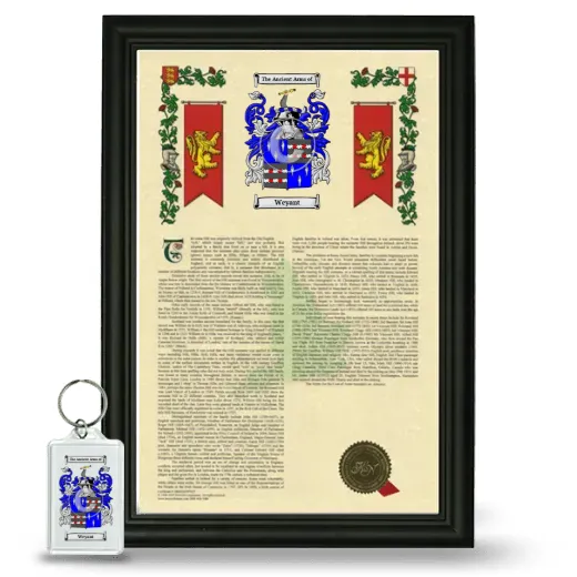 Weyant Framed Armorial History and Keychain - Black